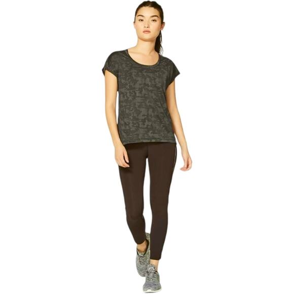 Lululemon Miles Ahead Short Sleeve (Camo) Deep Camo Green Size 6 NEW - Picture 4 of 6